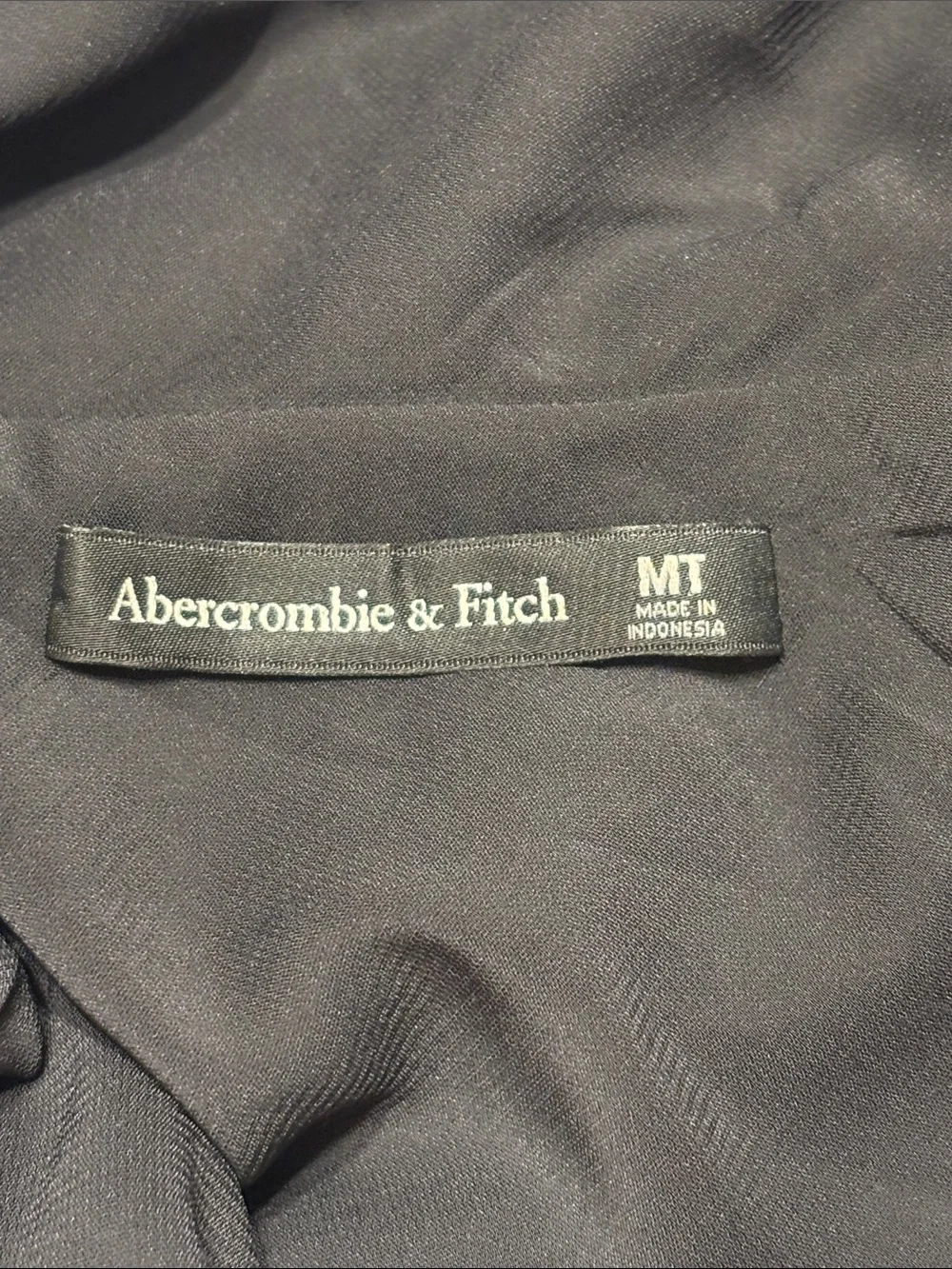 Abercrombie & Fitch Black Polka Dot Cowl-Neck Maxi Dress M Tall